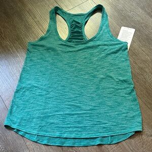 Women's Lululemon 105 Singlet Teal Racerback Tank Top Heather green size 10